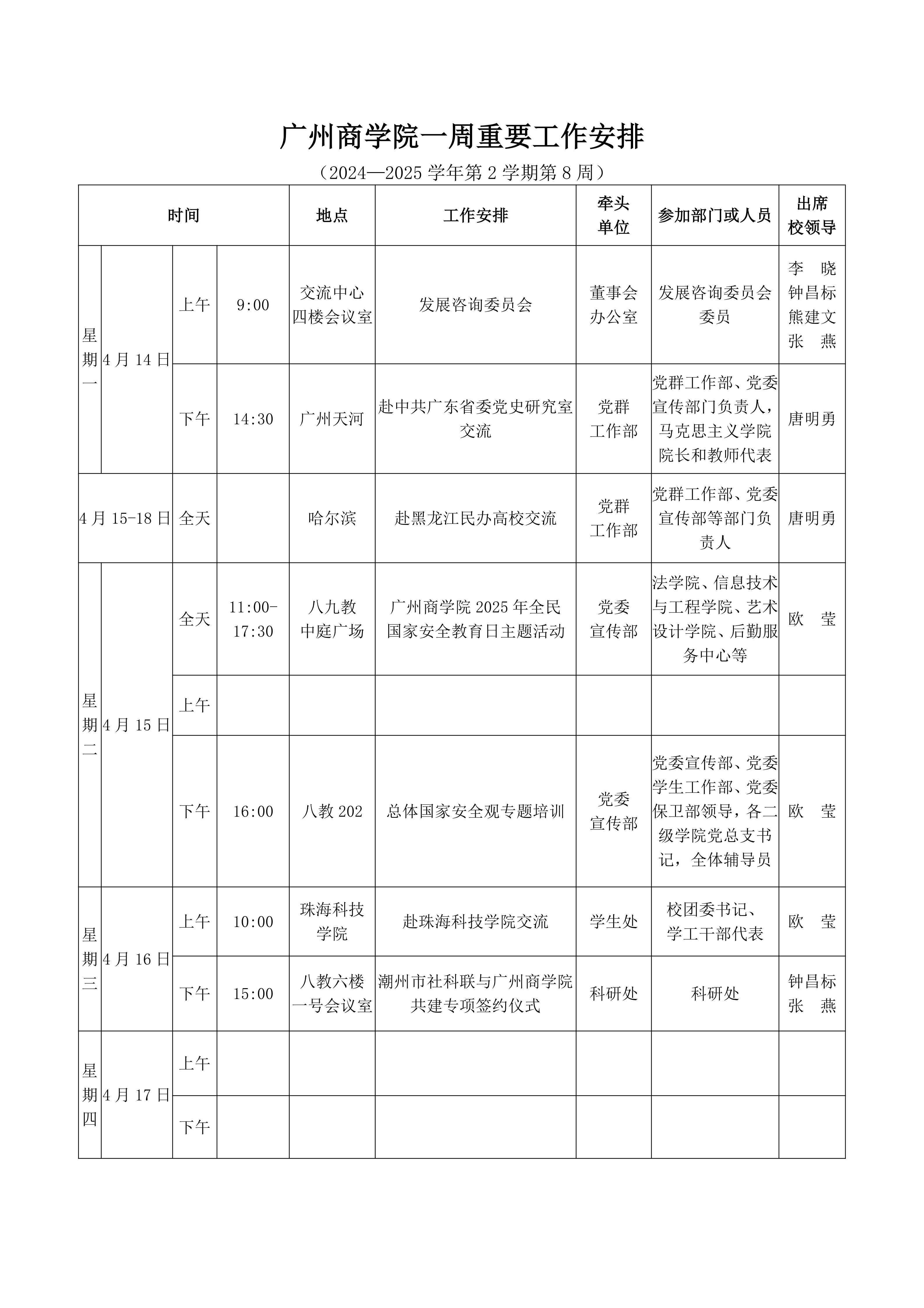 广州商学院2024-2025学年第二学期一周重要工作安排第8周（0411）_01(1).jpg